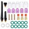TIANLYLIN 31Pcs TIG Welding Stubby Gas Lens Glass Cup Kit