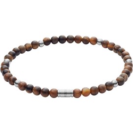 Fossil JF02939040 Men's Stretch Bracelet Stainless Steel Tiger's Eye
