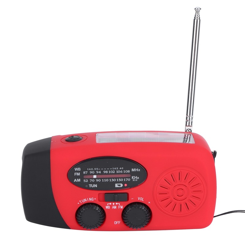 QQT088 ABS Solar Energy Emergency Multifunction Hand Crank Radio Support