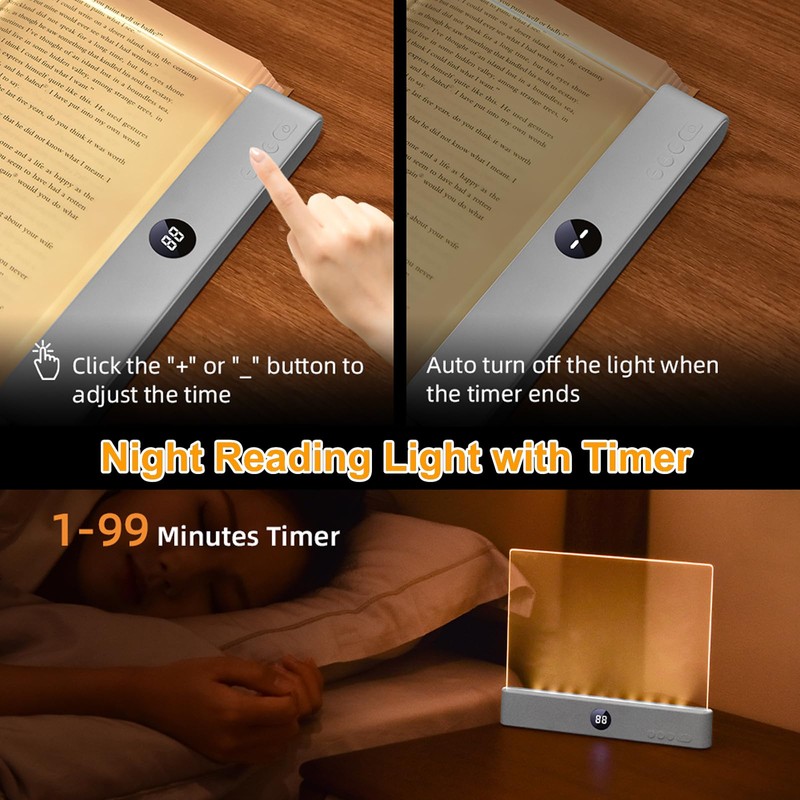 Book Light, Rechargeable Reading Lights for Books in Bed -
