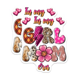 (2 Pack) Girl Mom Era Stickers - 5" On Longest Side - Sticks to Smooth Flat Surfaces - Made in USA - BMCS8459 - BMCS8459