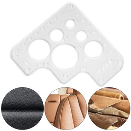 Plantilla de círculo de acrílico transparente Plantillas de esquina de costura de agujeros Herramienta de plantilla de regla de costura de esquina para principiantes adultos(#1)