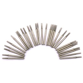 30Pcs Diamond Grinding Bits, 2mm Cylinder Head, 3mm Shank, 45mm Long Diamond Coated Burr Mounted Point