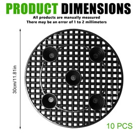 GBKDQQ 10 Stück Blumentopfe Mesh Pads, Topfpflanzenständer Drainagegitter 30cm Durchmesser Blumentopf Ständer Untersetzer Rund Blumentopfgitter Pad für Innen und Außenbereich, Topfpflanzen-Ständer