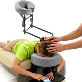 AEWOTING Massage Headrest for Bed with Armrest and Breast Support Pillow
