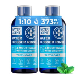 Concentrated Irrigant | Mouthwash for Water flosser | Add to Oral irrigator | Mint Flavor | When dilluted 373 fl.oz | Alcohol and Fluoride Free. Made in USA | Pack of 2 = 33.8 fl.oz