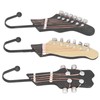 3pcs Wall Hooks Decorative 25kg Load Guitar Shape Environmental Resin