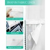 No Hook Waterproof Shower Curtain, Blue Curtain Liner Set, Western