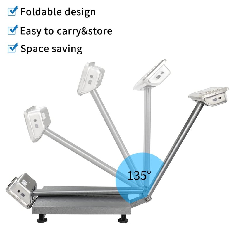 TUFFIOM 661lbs Electronic Industrial Commercial Platform Scale,Stainless Steel High-Definition LCD