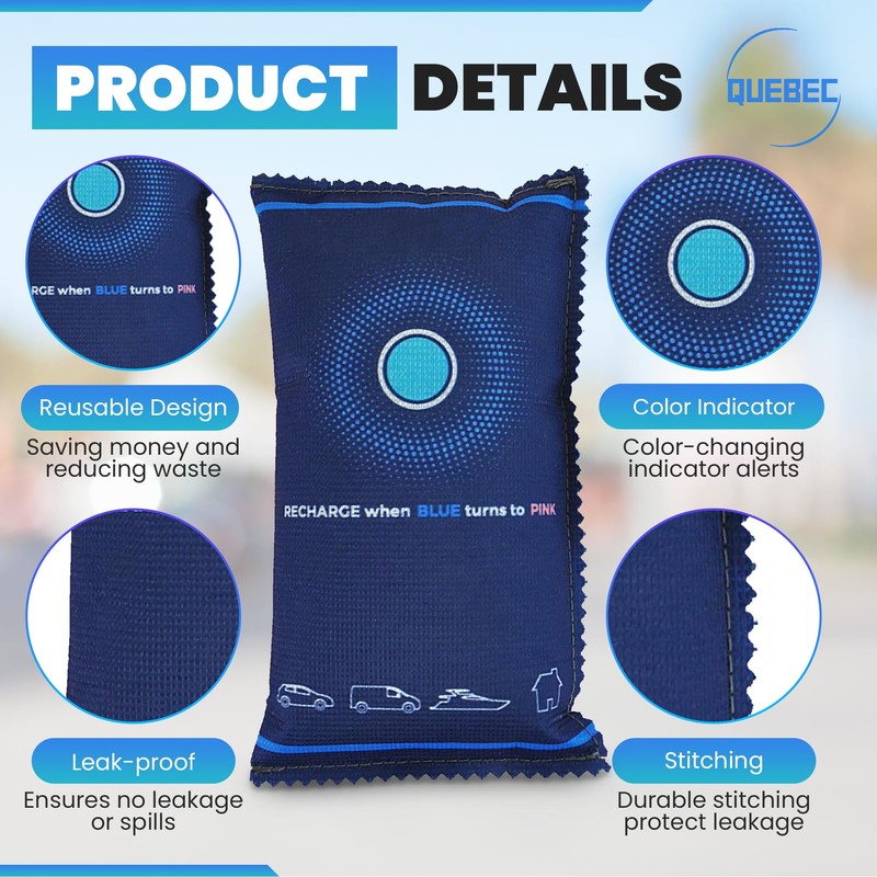 Quebec 350g Car Dehumidifier Bag | Moisture & Damp Absorber