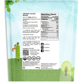 Food To Live Granos De Cacao Orgánico 2 Lb Sin Ogm