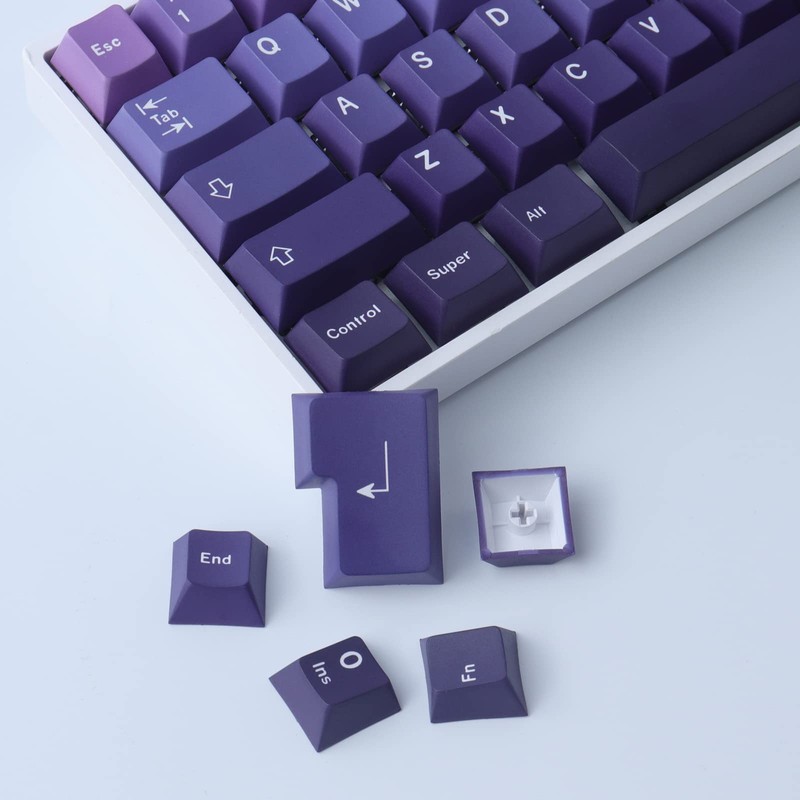 JakeTsai PBT Keycaps, 126 Key Colour Sublimation Cherry Profile Keycaps