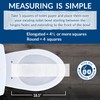 Plexon Wood Toilet Seat with Chrome Hinges, 1 Pack Elongated,