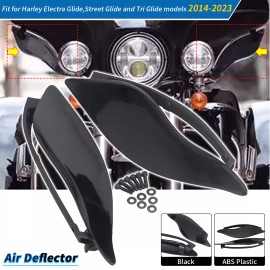 Unbranded Adjustable Batwing Air Wind Deflectors For Harley Electra Tri Glide FLHX FLHXS