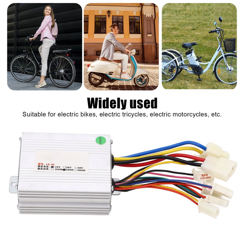 Electric Bike Brush Controller 24V 500W Multi Protection Aluminum Motor