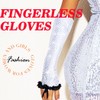 GEMILY Fingerless Rave Gloves Opera Sequin Gloves for Women(Silver)