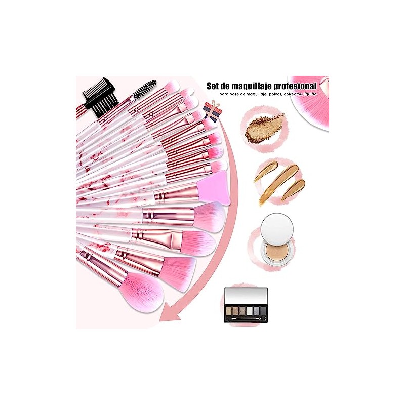 Brochas de Maquillaje Profesional 16 Piezas set de Brochas Maquillaje