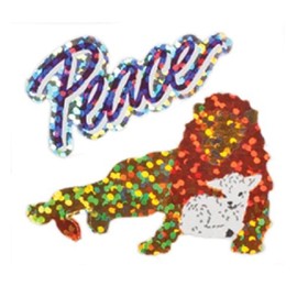 Jillson Roberts Christmas Prismatic Stickers, Peace, Lion and Lamb, 14.5 Foot Continuous Roll, 100 Repeats (BXS7165)