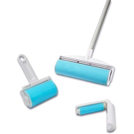 Schticky Lint Roller Set - Reusable & Washable Lint Roller Cleaner for Clothes Sofa Furniture Car Cat Dog Hair - Clean in a Quicky with Schticky (3 Piece Set)