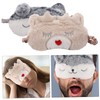 minkissy 2Pcs Plush Sleeping Mask Set Eye Cover Blindfold for