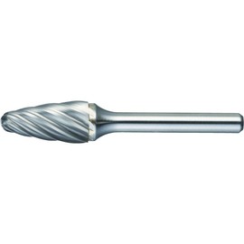 TRUSCO TA3C127 Carbide Bar, Bullet Shape, Φ0.5 inches (12.7 mm), Blade Length 1.0 inches (25 cm), Shaft 0.2 inches (6 mm), Aluminum Cut