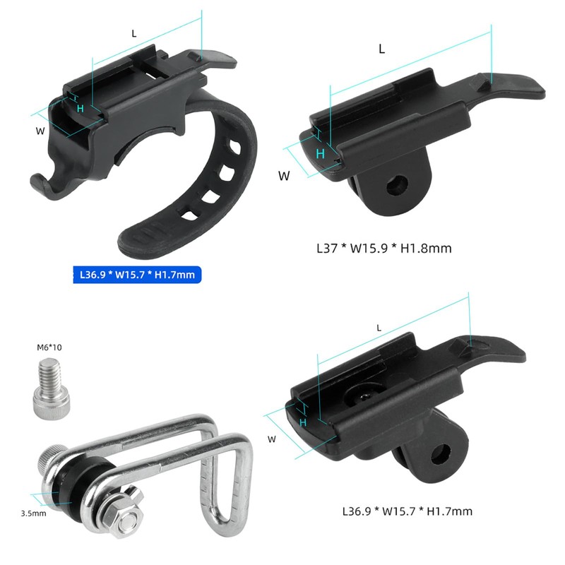 JDIEOQA 2Set Bike Headlight Stand Mount Adjustable Bike Torch Clamp