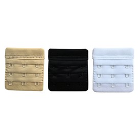 Chanie Women Pack of 3 Soft Comfortable 3 Hooks Bra Extender,2.4"x 2.3"