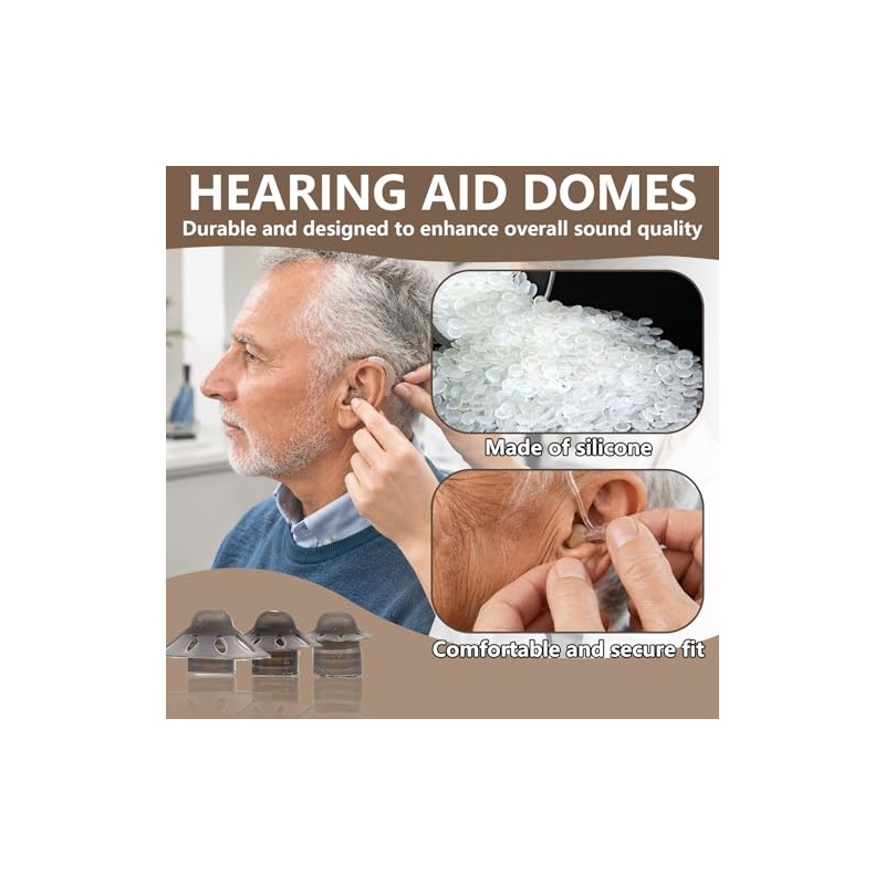 24 PCS Hearing Aid Cleaning Kits, Replacement Domes Set with