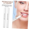 NOLITOY 2 Pack Retractable Lip Brush Precision Lipstick Applicator for