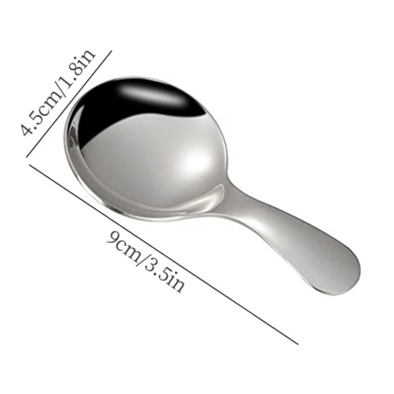 3 Pcs Stainless Steel Short Handle Spoons Mini Short Handle