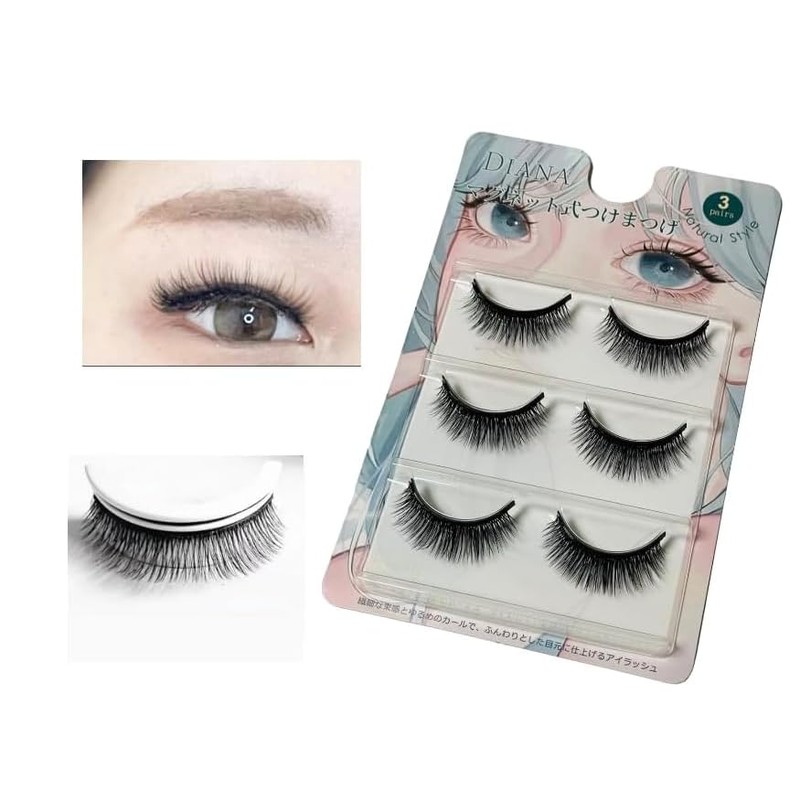 DIANA False Eyelashes, Magnetic False Eyelash Start Kit, 3 Types,