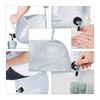 Relaxdays, Transparent/Black Foldable Water Canister, Set of 4, 5 L,