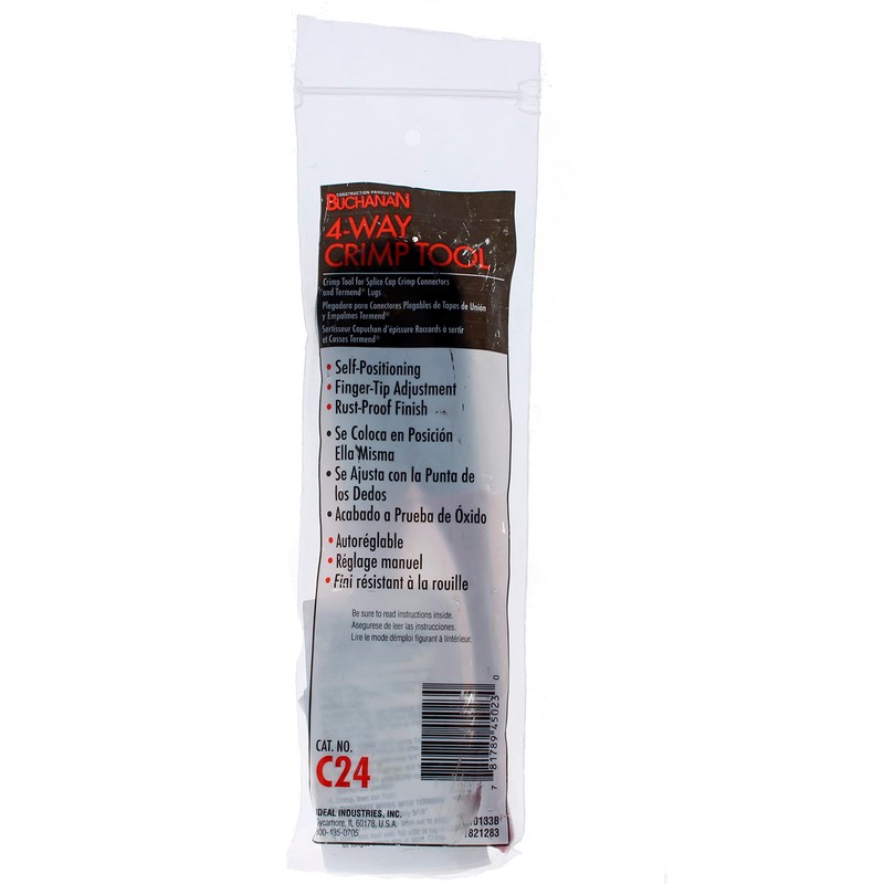 IDEAL INDUSTRIES INC. C24 Four-Way Crimp Tool – Spring Loaded,
