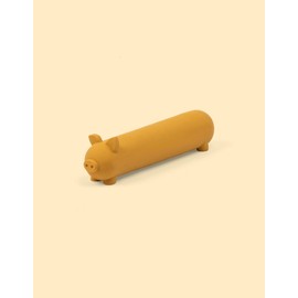 United Pets Pigs: Wursty Latex Dog Toy Mustard Brown Suitable for Small and Medium Dogs