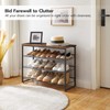 HOOBRO Shoe Rack, 4 Tier Shoe Organizer for Front Door