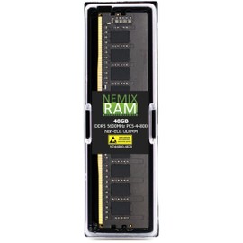 NEMIX RAM 48GB (1X48GB) DDR5 5600MHZ PC5-44800 2Rx8 1.1V CL46 288-PIN Non-ECC Unbuffered UDIMM Desktop PC Memory Compatible with MSI MEG Z890 GODLIKE AI PC Gaming Motherboard