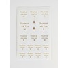 MegaCrea DIY Stickers Round White Gold Handmade with Love 2
