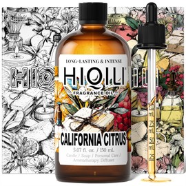 HIQILI California Citrus Fragrance Oil for Home Diffuser, Making Candle, Soap & Air Freshener Spray, Fresh Hotel Scents - 5.07 Fl Oz