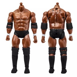 Figures Toy Company 7 Inch Wrestling Figure With Talking and Voice Recording Black Body & Trunks