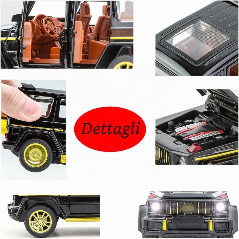 MODVKVK G63 AGM 1:32 Modellino Macchinina con Luce e Musica,