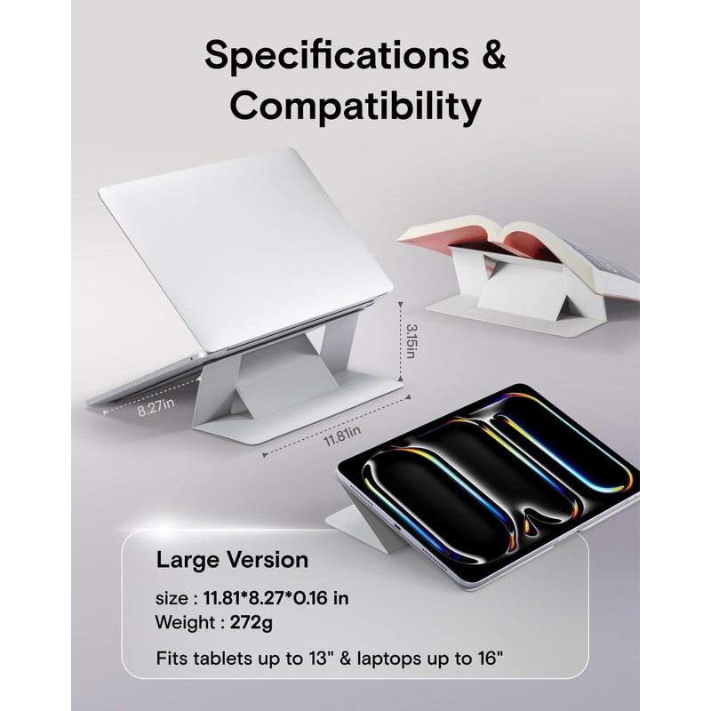 MOFT Invisible Laptop Stand for Desk, Non-Adhesive Tablet and Laptop