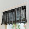 GHOJYFM Black Boho Curtain Valances 18 Inches Length - Farmhouse