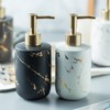 Yekiosok Ceramic Soap Dispenser,300ml Marbling White Dish Soap Liquid Lotion