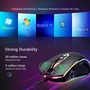 RisoPhy RGB Gaming Mouse Wired, PC Gaming Mice with 8