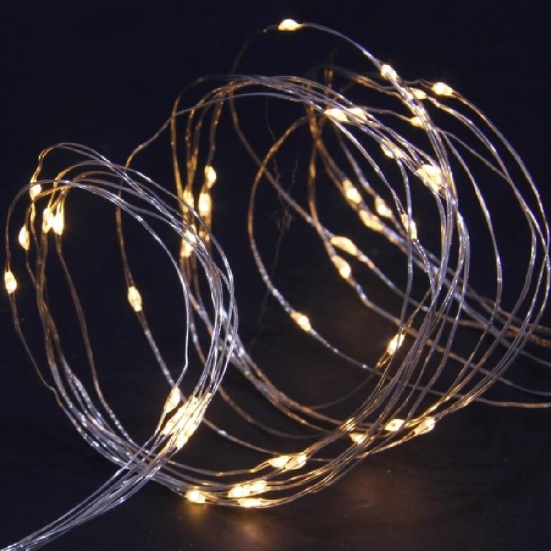NOMA Solar Copper Wire Lights, 50 Warm White LED's, 4.9