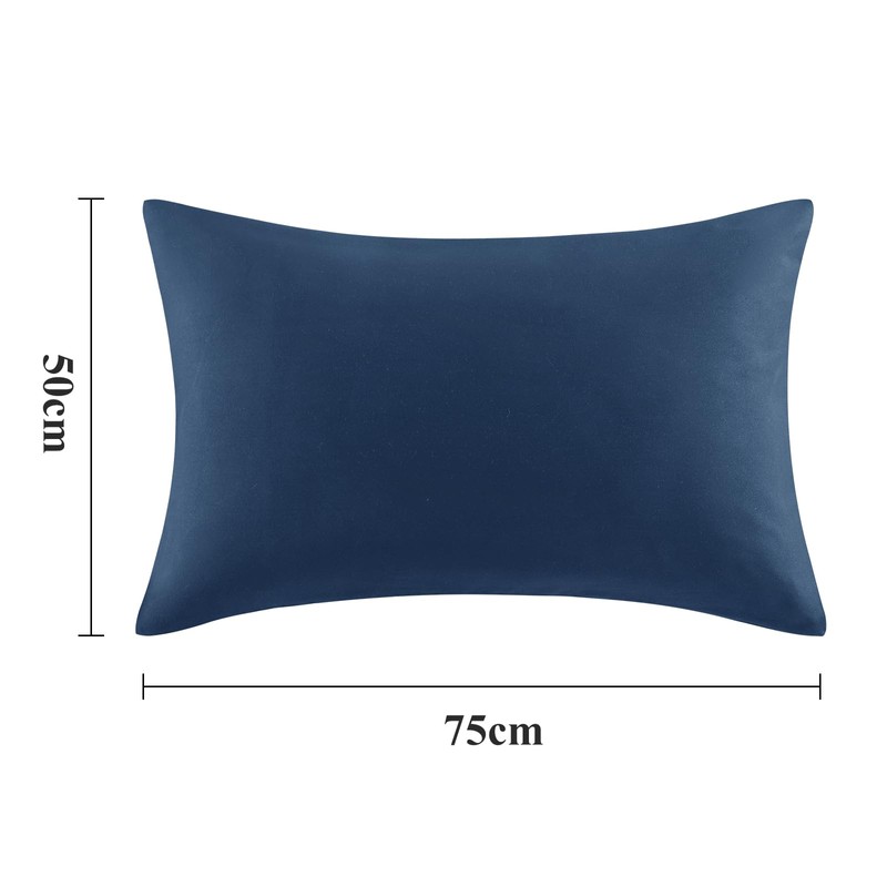 Aisbo Pillowcases 2 Pack - Navy Blue Standard Pillow Case