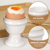 Ingofin Best 4pcs Ceramic Egg Cups Holder for Hard Boiled