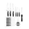 Farberware 15-Piece Forged Triple Riveted Knife Block Set, Black