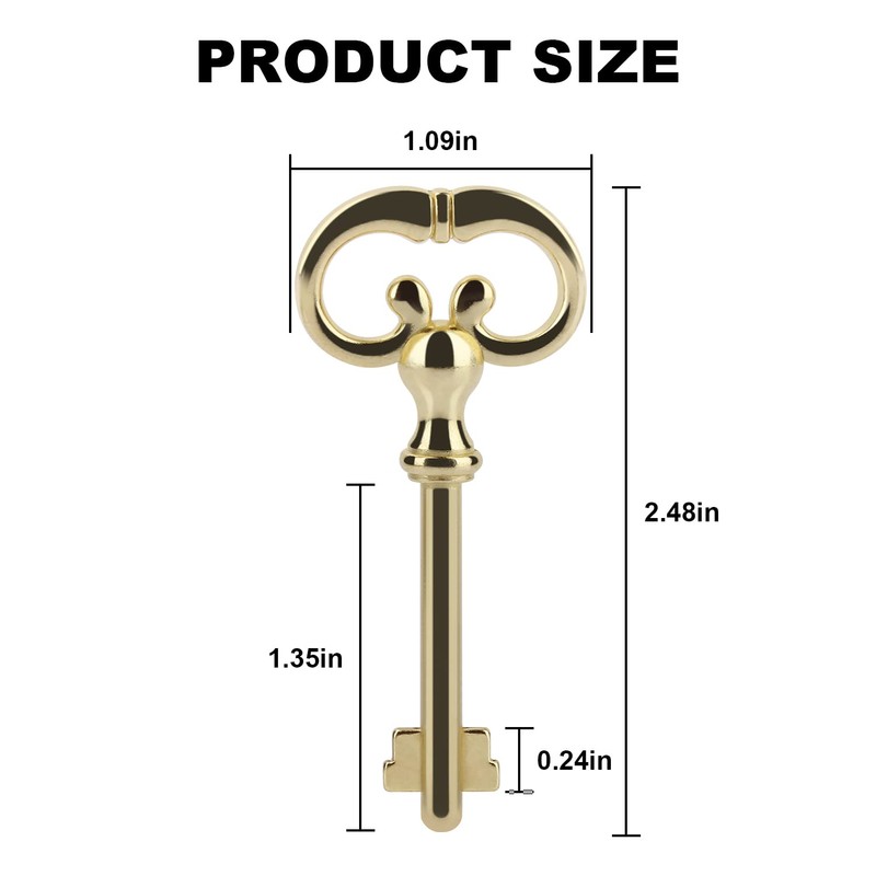 KY-8 (D-1902) Roll Top Desk Antique Brass Plated Hollow Lock