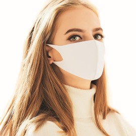 MASK Protective Fashion Air Mask | Washable and Reusable | Double Layered Face Mask | White